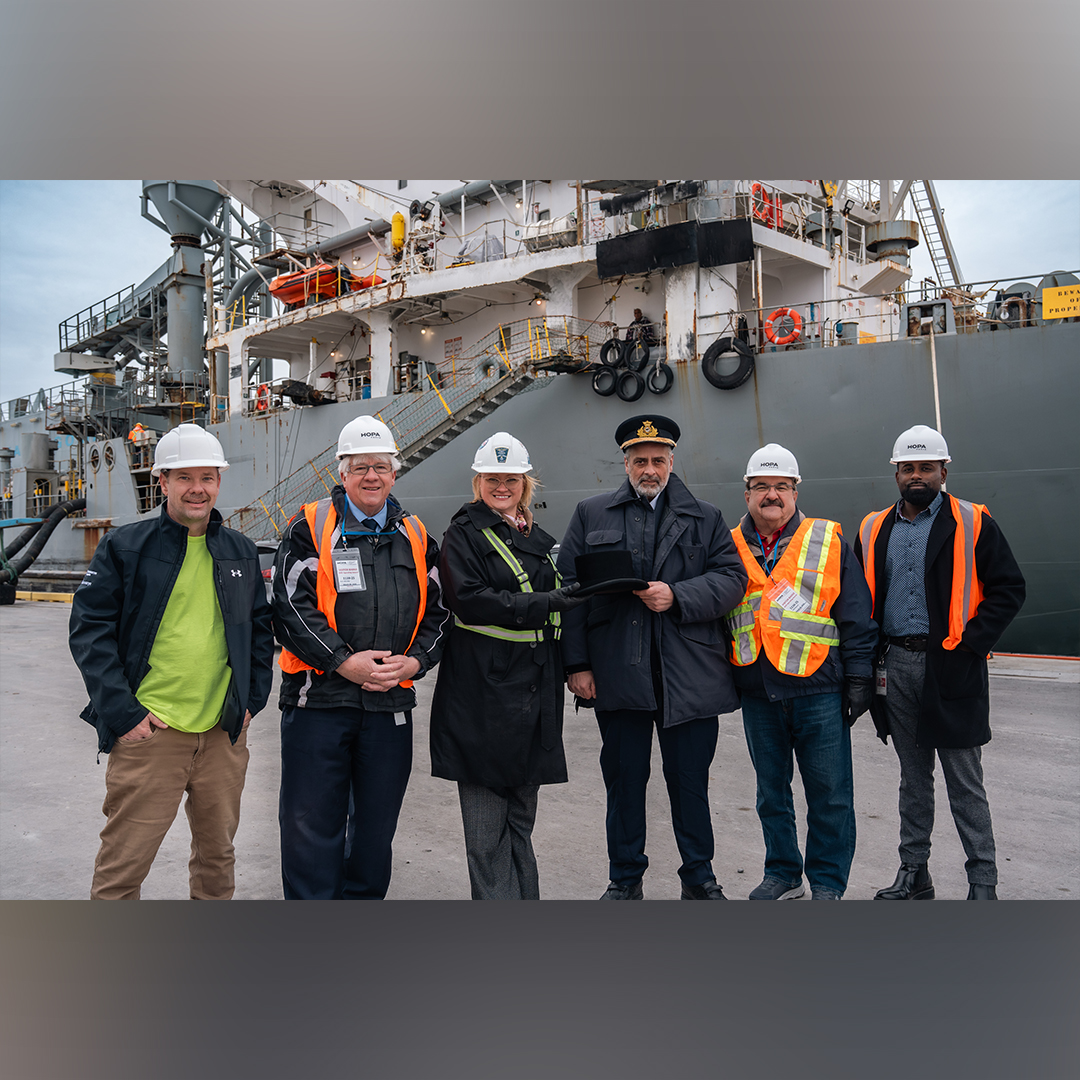 Hamilton-Oshawa Port Authority (@hopaports) on Twitter photo 🎩 ‘Tip of the Hat’ to Captain Powell & crew of MV NACC Argonaut, the first cargo vessel of the season & Top Hat recipient at the Port of Oshawa! Wishing Captain Powell, his crew, and all seafarers a safe & successful navigation season!
<a href="/AlgomaCentral/">Algoma Central</a> <a href="/oshawacity/">City of Oshawa</a> <a href="/StMarysCement/">St Marys Cement</a> 🎩 ‘Tip of the Hat’ to Captain Powell & crew of MV NACC Argonaut, the first cargo vessel of the season & Top Hat recipient at the Port of Oshawa! Wishing Captain Powell, his crew, and all seafarers a safe & successful navigation season!
<a href="/AlgomaCentral/">Algoma Central</a> <a href="/oshawacity/">City of Oshawa</a> <a href="/StMarysCement/">St Marys Cement</a>