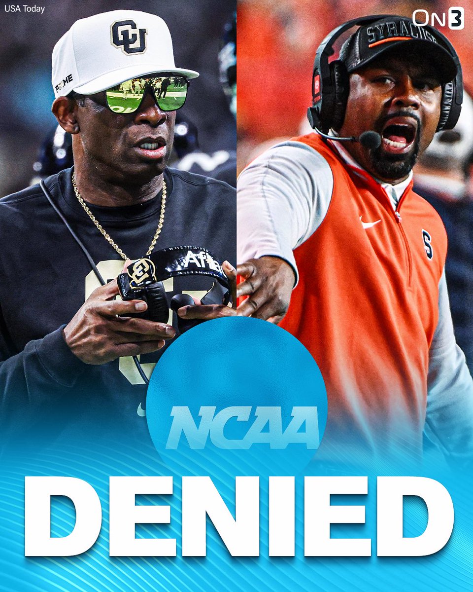 On3sports's tweet image. NEWS: The NCAA has denied the proposed spring game between Colorado and Syracuse❌

on3.com/news/ncaa-make…