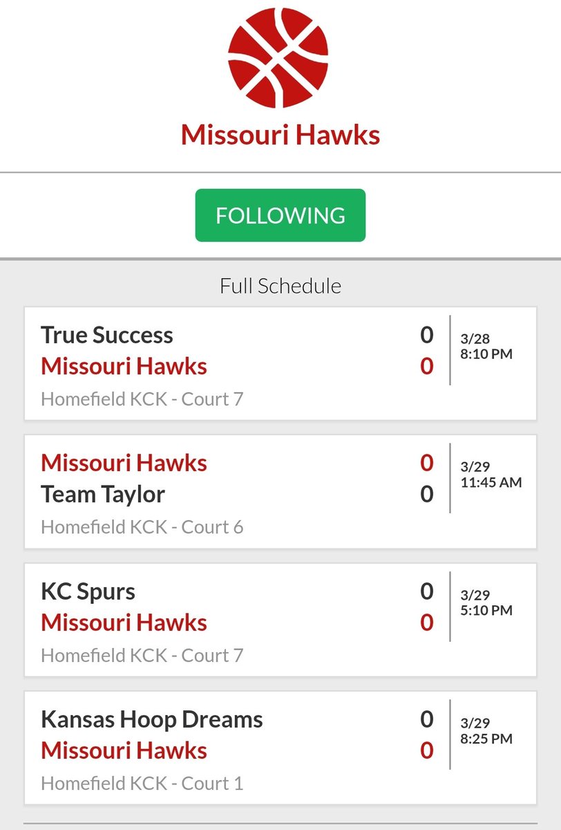 Missouri Hawks (@mohawkcoachmike) on Twitter photo It's early but we can't wait to get going this weekend <a href="/RL_Hoops/">RecruitLook Hoops</a> KC Showcase. Our 17U is loaded and ready for a great schedule. <a href="/LamleyNathan/">Nathan Lamley</a> <a href="/philliphoward33/">Phillip Howard</a> <a href="/michaelweis2026/">Michael Weis</a> <a href="/PhoenixTJohnson/">Phoenix Johnson</a> <a href="/KamJohns1111/">Kameron Johns1111</a> <a href="/Noah_Mcdonald32/">Noah McDonald</a> <a href="/JamesgWilson20/">James Wilson</a>
<a href="/LucasVanMeter/">Lucas VanMeter 4.5⭐️</a> <a href="/CorbinLawson15/">Corbin Lawson</a> It's early but we can't wait to get going this weekend <a href="/RL_Hoops/">RecruitLook Hoops</a> KC Showcase. Our 17U is loaded and ready for a great schedule. <a href="/LamleyNathan/">Nathan Lamley</a> <a href="/philliphoward33/">Phillip Howard</a> <a href="/michaelweis2026/">Michael Weis</a> <a href="/PhoenixTJohnson/">Phoenix Johnson</a> <a href="/KamJohns1111/">Kameron Johns1111</a> <a href="/Noah_Mcdonald32/">Noah McDonald</a> <a href="/JamesgWilson20/">James Wilson</a>
<a href="/LucasVanMeter/">Lucas VanMeter 4.5⭐️</a> <a href="/CorbinLawson15/">Corbin Lawson</a>