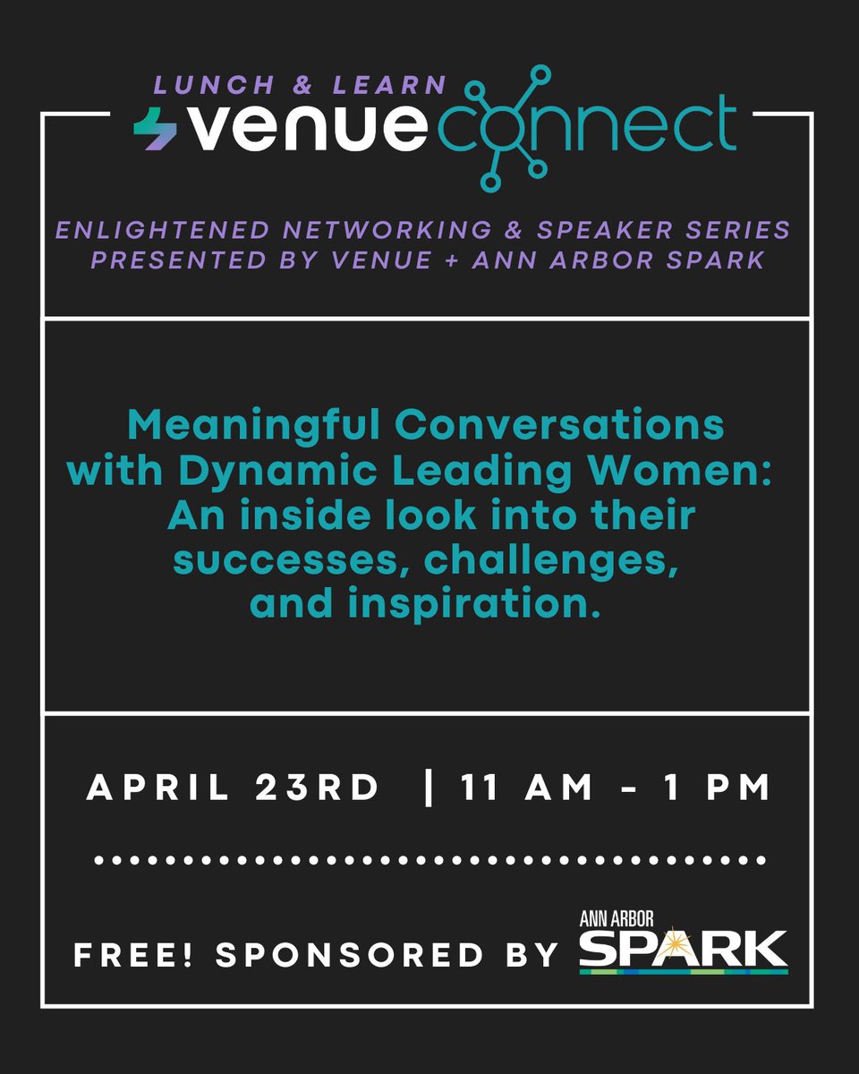 Join us for a FREE lunch and learn! Come network and be a part of an amazing conversation with a dynamic panel of leading women in Michigan! 

experience4m.com/event/423-venu…