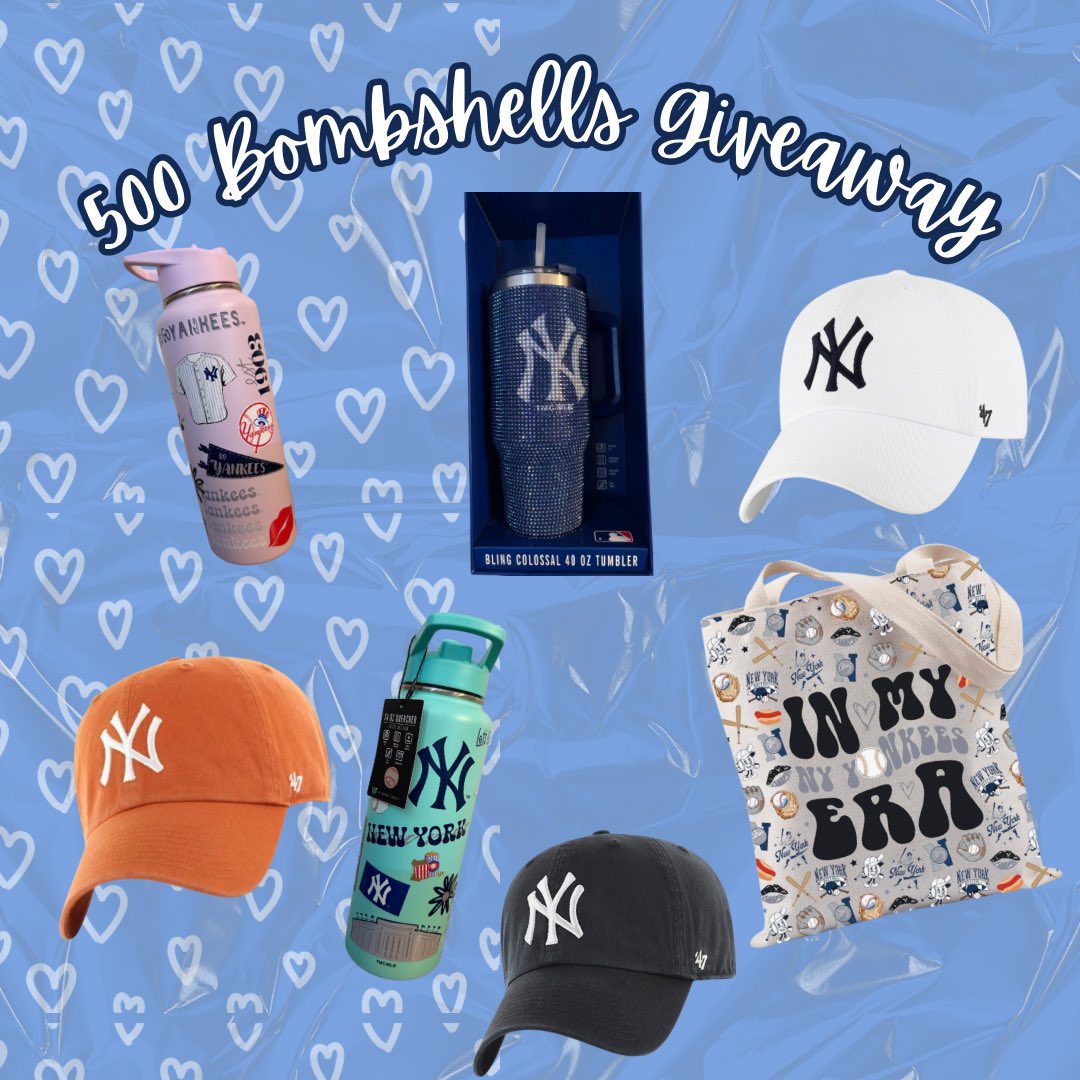 alysd99's tweet photo. 🎉 Celebrating 500 Bombshells! Exclusive Yankees Giveaway! 🎉

We’ve hit a milestone—500 fabulous members in the Bronx Bombshells community! To celebrate, we’re giving away exclusive Yankees merchandise: water bottles, caps, and tote bags!

How to Enter:
https://t.co/yH2NaTq7y7 a member of the Bronx Bombshells community.
2.Follow @alysd99 and @alleycabral 
3.Repost this post.
4.Comment below what you’re most excited about for the Yankees’ 2025 season!

3 winners will be picked on April 5th!
Good luck, Bombshells 💙⚾️