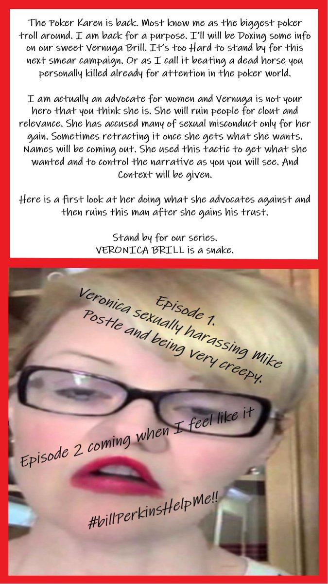 ThePokerKaren's tweet photo. This just in! BBBBBBBBBBBBreaking SNOOZE!
@DougPolkVids @berkey11 @OnlyFriends_Pod @jonpokerwriter @PokerNews @ChadAHolloway @Pokerorg continue to give in to #VeronicaDerangementSyndrome as she attempts to discredit numerous more men in the @Mike_Postle orbit.
#FreeJFK #CodeDoug https://t.co/xpfg9I9TO6