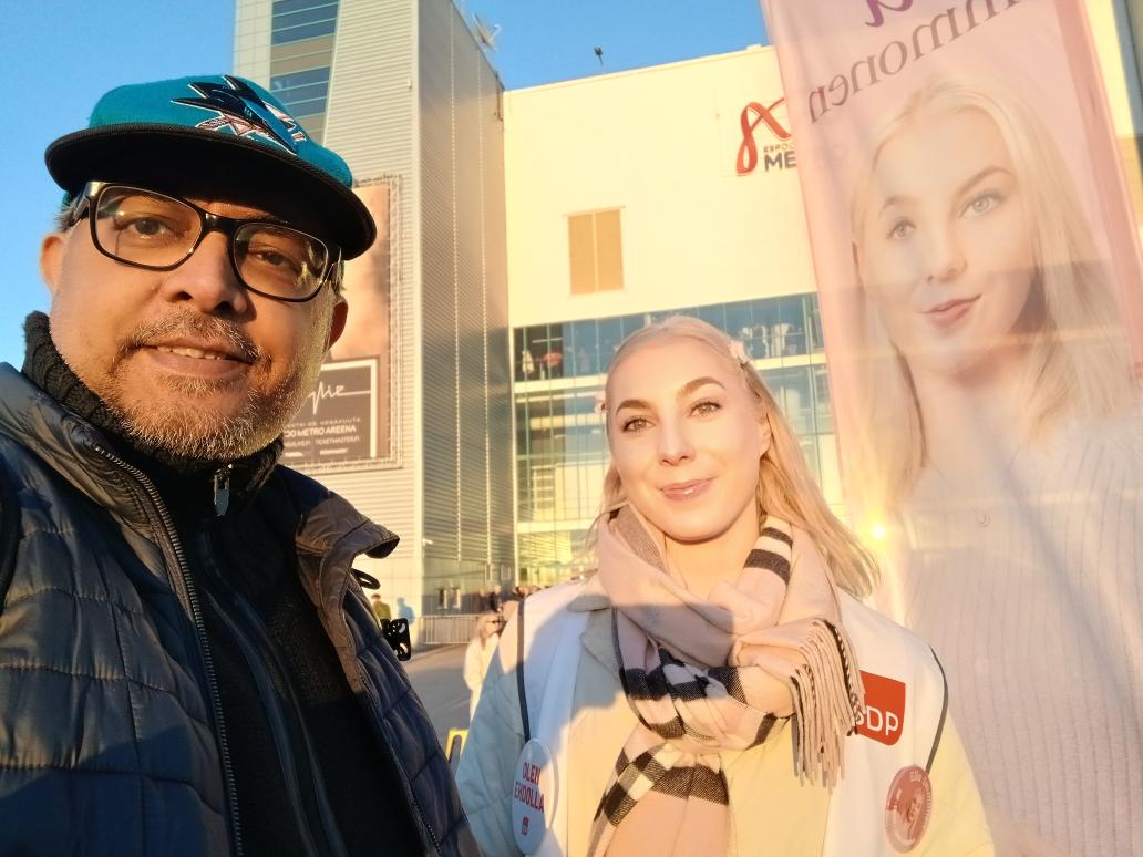 Campaigning at Espoo Areena 
#523forEspoo #2706forLänsiUusimaa #your_candidate_nagendra_singh #everything_can_be_done_more_fairly #kuntavaalit2025 #aluevaalit2025