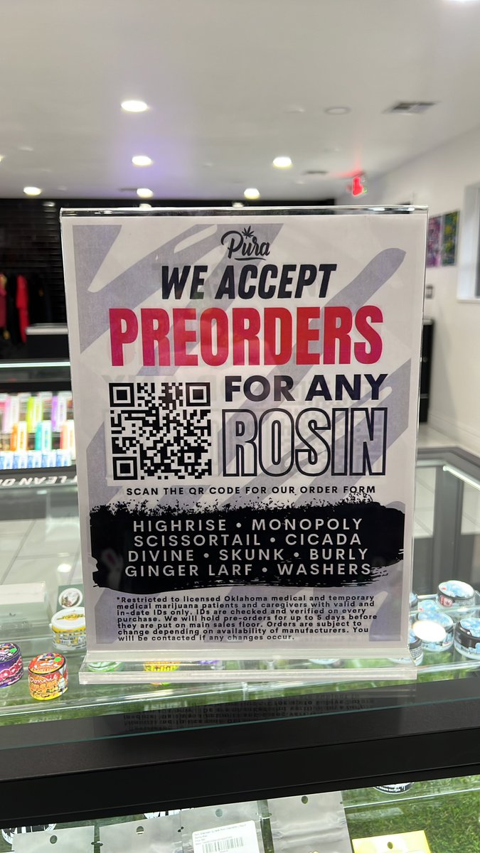 Oklahomies come shop the best hash selection in Tulsa 
All the new drops coming over the next couple weeks 

OK Med card holders only!! 
If you’re in the area lock in a pre order by scanning the QR below 

<a href="/Skunkokc/">Skunk</a> 
Divine collection
Burly’s botanicals 
High rise OKC
Scissortail