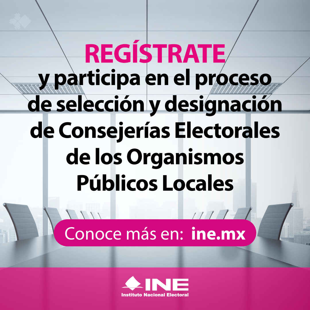 INEMexico's tweet photo. Participa en el proceso de selección y designación de Consejerías Electorales de los Organismos Públicos Locales (#OPL).

Ingresa a: https://t.co/J6Bsmpi6gw para llevar a cabo tu registro. Tienes hasta el 11 de abril de 2025. https://t.co/xkwlQbSLm4