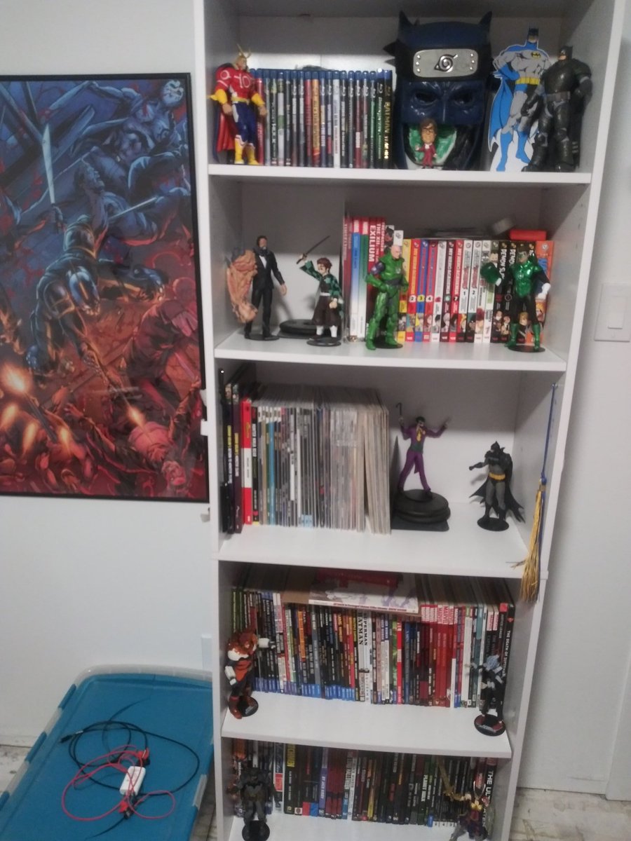 TheMasterHobo's tweet image. Reminder! I've been a comic fan since I was 9 and been a superhero fan my entire life! Just a heads up😉 BTW what do you think of how I reorganized bookshelf?🤔
