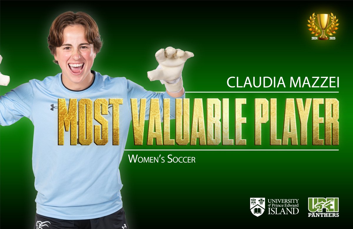 UPEIPanthers's tweet image. ⚽️ WOMEN'S SOCCER ⚽️

MVP🏆 – CLAUDIA MAZZEI
Rookie of the Year🏆 – JULIETTE BADER
Coach's Award🏆 – MADI FISHER

Congratulations, ladies!👏

#GoPanthersGo | #AwardsGala | #Soccer