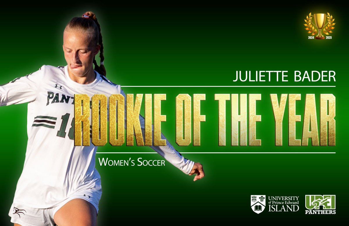 UPEIPanthers's tweet image. ⚽️ WOMEN'S SOCCER ⚽️

MVP🏆 – CLAUDIA MAZZEI
Rookie of the Year🏆 – JULIETTE BADER
Coach's Award🏆 – MADI FISHER

Congratulations, ladies!👏

#GoPanthersGo | #AwardsGala | #Soccer