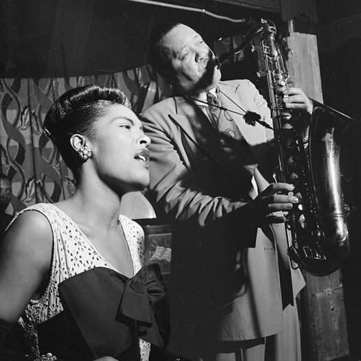 Billie Holiday and Lester Young  
1957