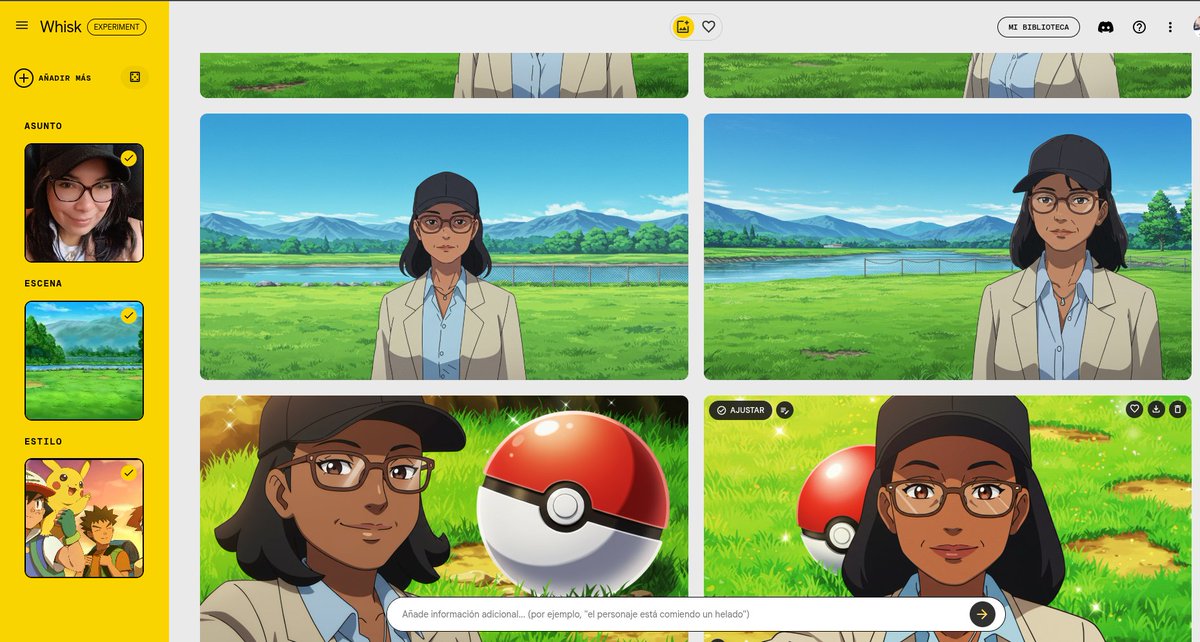 evilmona's tweet image. Todo mundo queriendo verse como Studio Ghibli y yo solo quiero usar #Whisk para ver como seria entrenadora Pokemon . labs.google/fx/es/tools/wh…
También puedes experimentar con las demás herramientas de manera gratuita