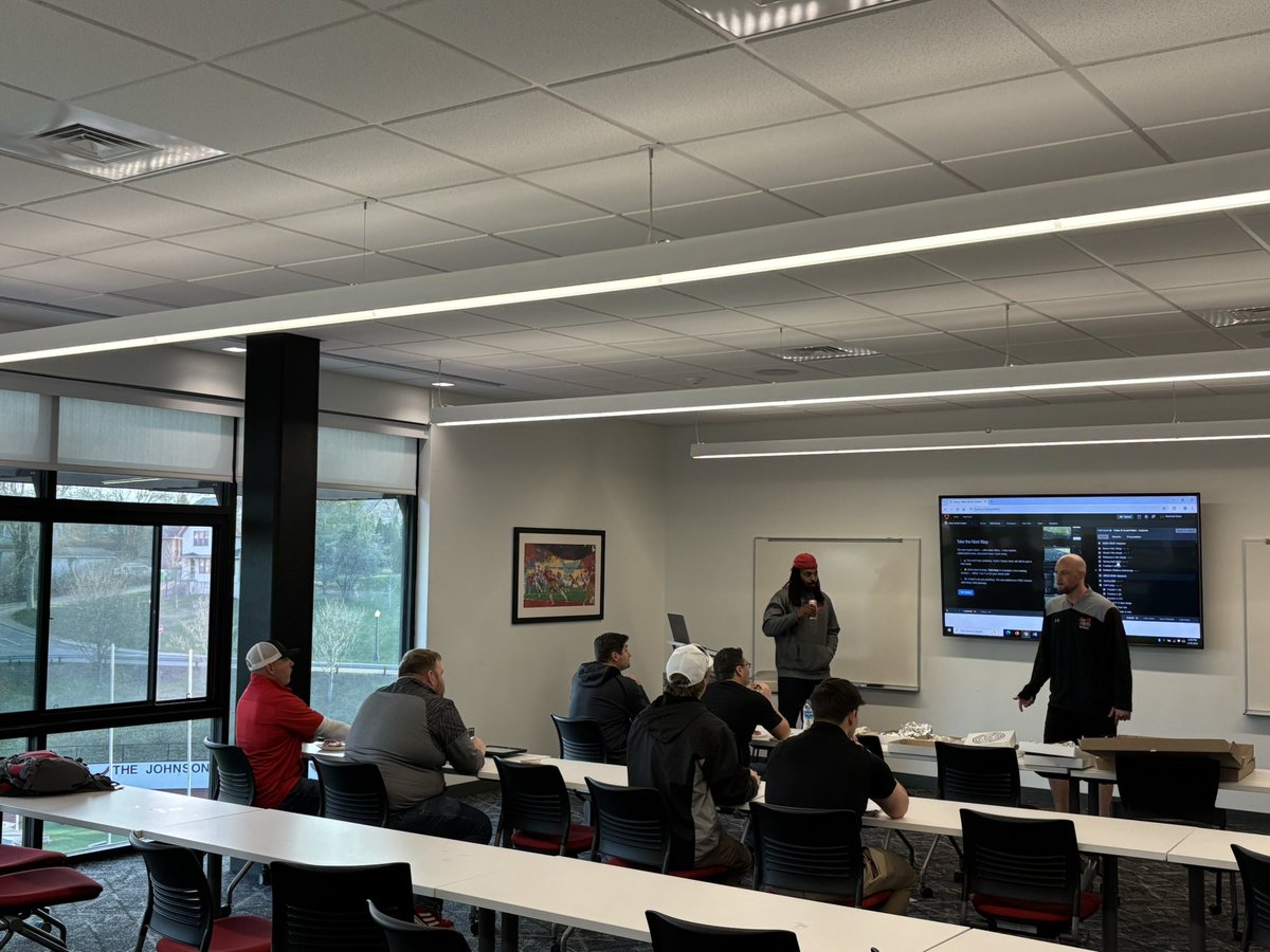 Muskingum Football (@muskingumfb) on Twitter photo Love hosting local High School coaches tonight in the BHWC! Offensive and defensive talks underway with <a href="/coach_shank05/">Christopher Shank</a> and <a href="/CoachNBowie/">Nehemiah Bowie</a> #DefendTheM Love hosting local High School coaches tonight in the BHWC! Offensive and defensive talks underway with <a href="/coach_shank05/">Christopher Shank</a> and <a href="/CoachNBowie/">Nehemiah Bowie</a> #DefendTheM