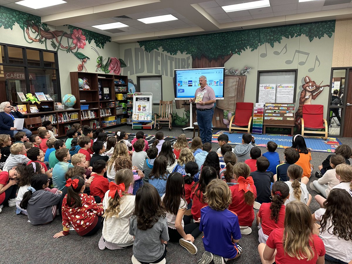 We were so proud to have our school board member read to us about all the places we will go and talk with our students about the importance of reading and school. Thank you Mr McStravick! #TomballReads #CougarsRead <a href="/TISDTCES/">Timber Creek Elementary</a>  One District Many Stories.