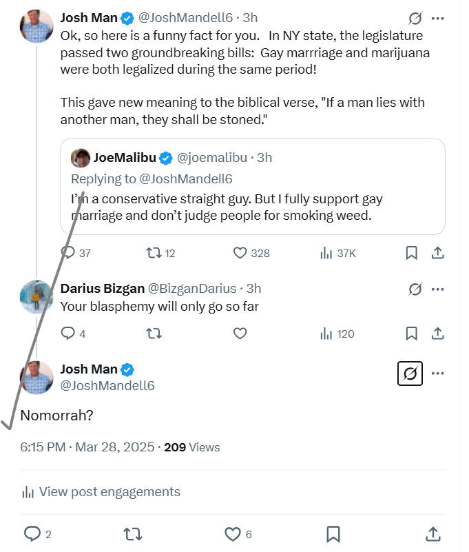"Nomorrah?" - this is some of my best work today. 
 I can't help but ring the bell myself.