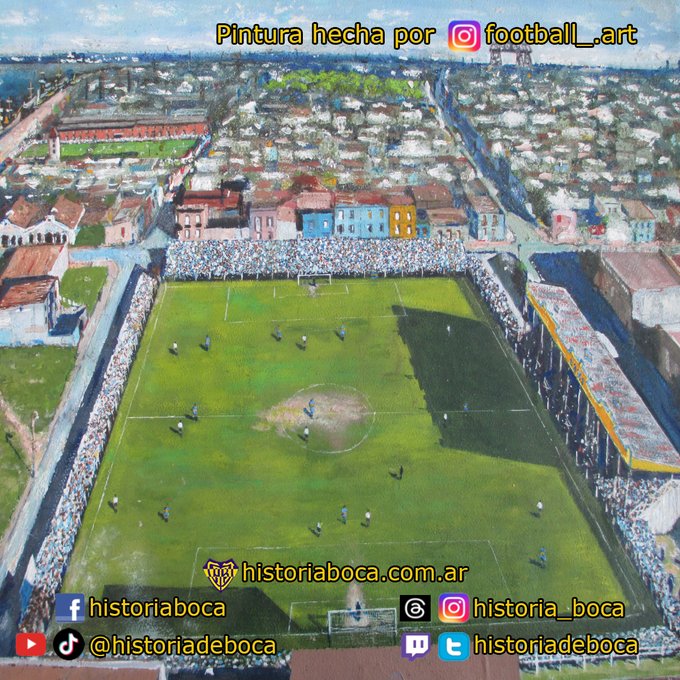 La pintura de la cancha de 1916