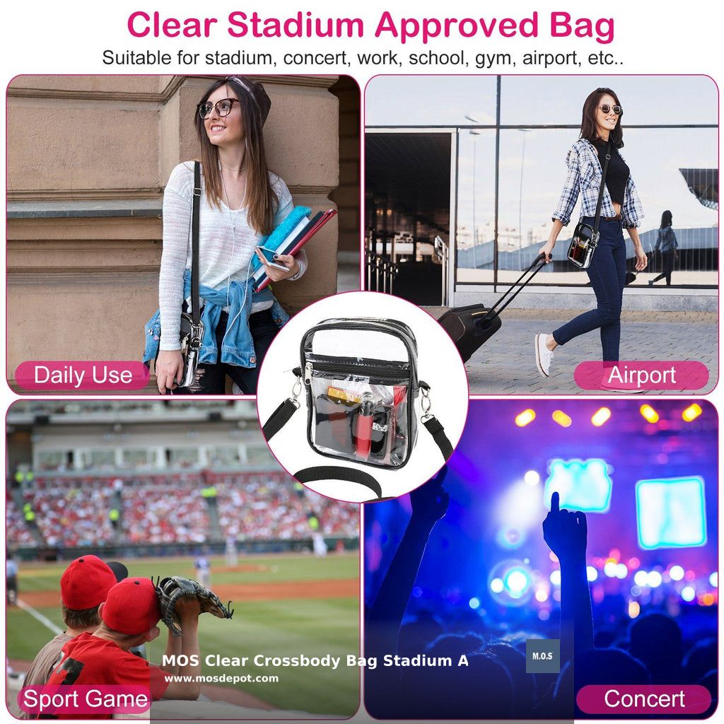 MarsOutletStore's tweet photo. Stay stylish &amp; compliant with the M.O.S Clear Crossbody Bag! Perfect for concerts, sports, and travel. Easy security checks, waterproof, &amp; adjustable strap for comfort. Get yours for just $20.96! 👜✨ #dropdoba https://t.co/oXqYMYL4uM https://t.co/gfUWECYidm