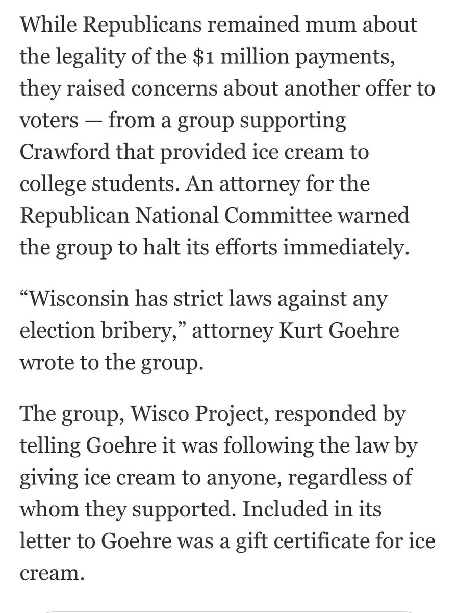 As Elon Musk’s group offers a chance to win $1 million to Wisconsin voters, the RNC is raising concerns about a Dem group giving ice cream to college kids.