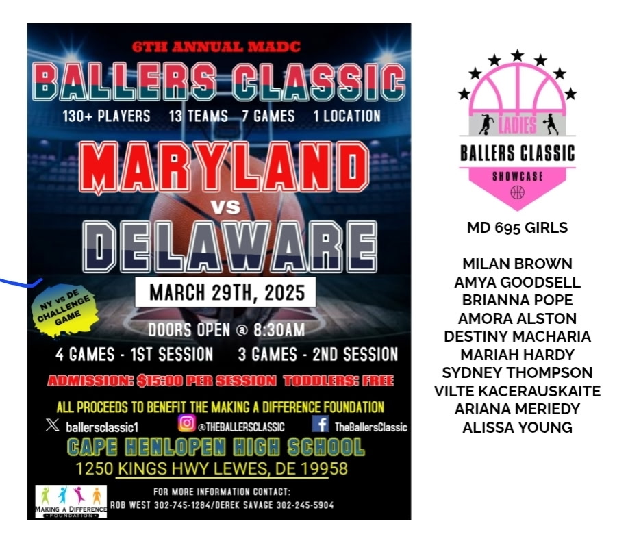 Coach Al (@695hoops) on Twitter photo Tomorrow, we travel to Delaware to scuffle with some of their best. Here's the squad I'm rolling with. <a href="/thee_briannaP/">Brianna Pope</a> <a href="/_Ariana2025/">Ariana</a> <a href="/AmyaGoodsell32/">Amya Goodsell</a> <a href="/MachariaDestiny/">Destiny Macharia</a> <a href="/itsmariahhardy/">Mariah Hardy</a> Tomorrow, we travel to Delaware to scuffle with some of their best. Here's the squad I'm rolling with. <a href="/thee_briannaP/">Brianna Pope</a> <a href="/_Ariana2025/">Ariana</a> <a href="/AmyaGoodsell32/">Amya Goodsell</a> <a href="/MachariaDestiny/">Destiny Macharia</a> <a href="/itsmariahhardy/">Mariah Hardy</a>