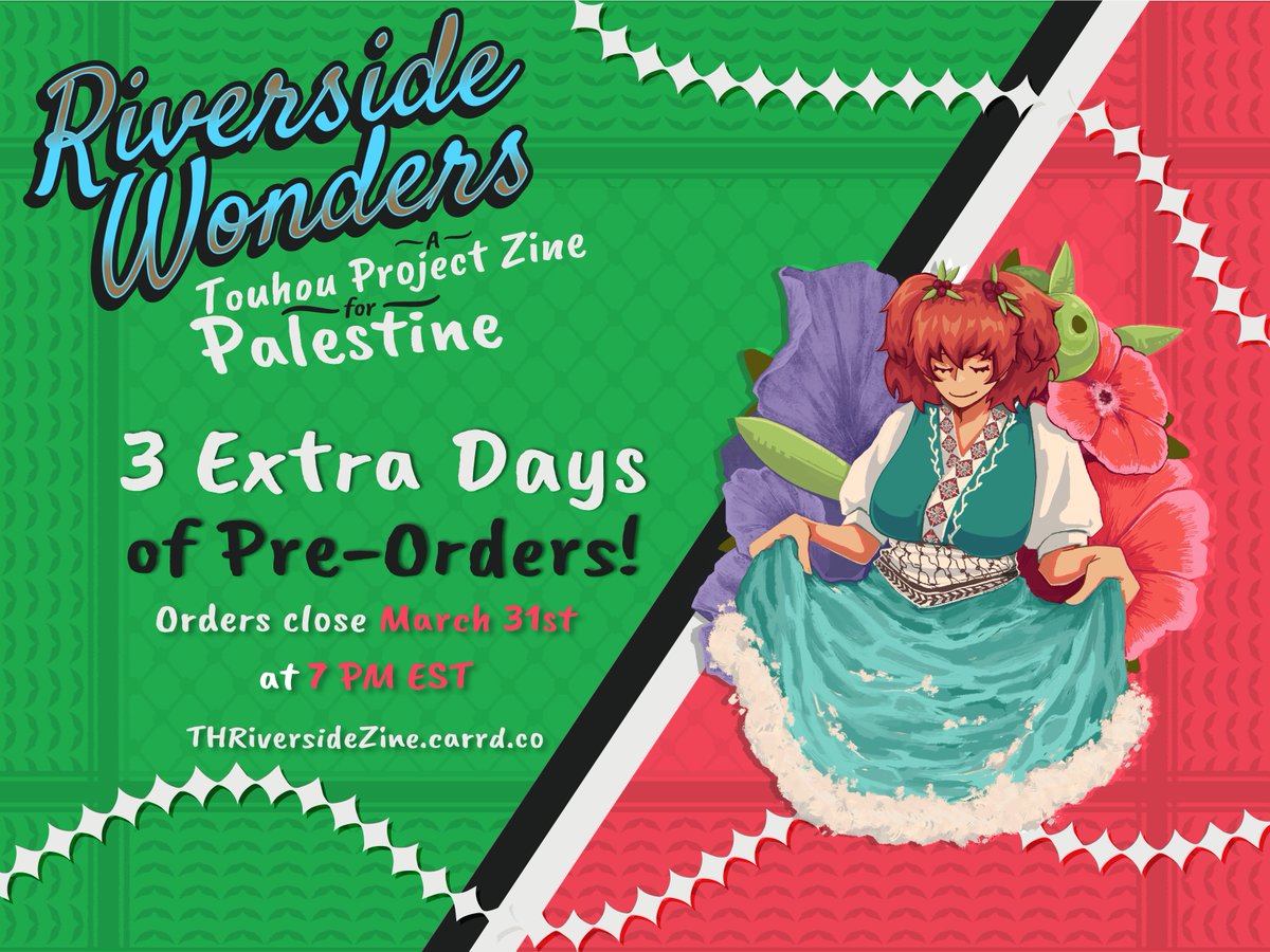 Upon reevaluation, we need to make sure anyone who wants to buy the new Suika stretch goal charm a la carte has enough time to. Let's celebrate the occasion with another 3 days of pre-orders! 🍉💚

And if we keep this train going who knows what else may be possible! 👀