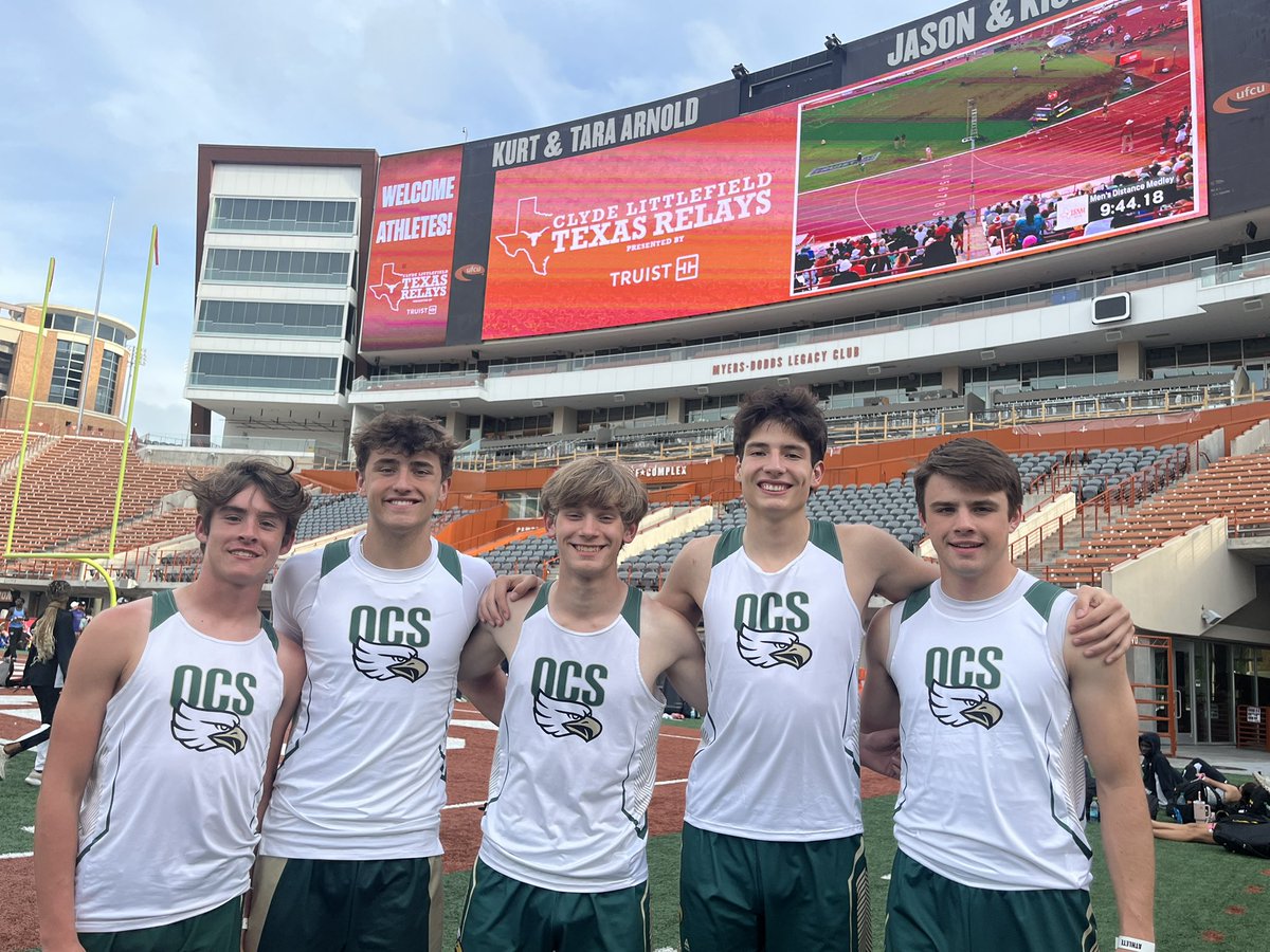 These tough guys are running the 4x400 at the Texas Relays. This season they have the fastest 4x4 from the previous 7 years at OCS.