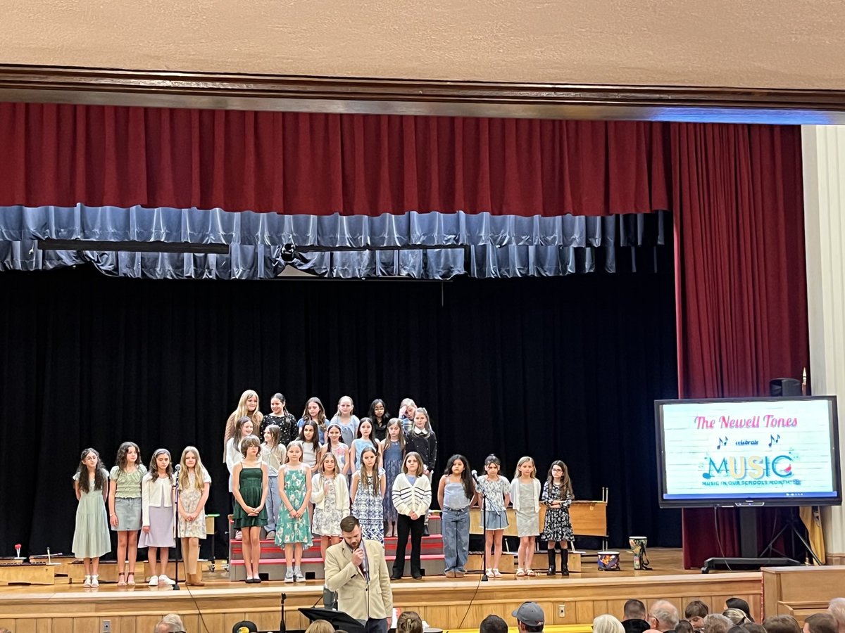 Great job Newell Tones! And a special thank you to Mr. Hrubos for making Music in our Schools Month so special!!