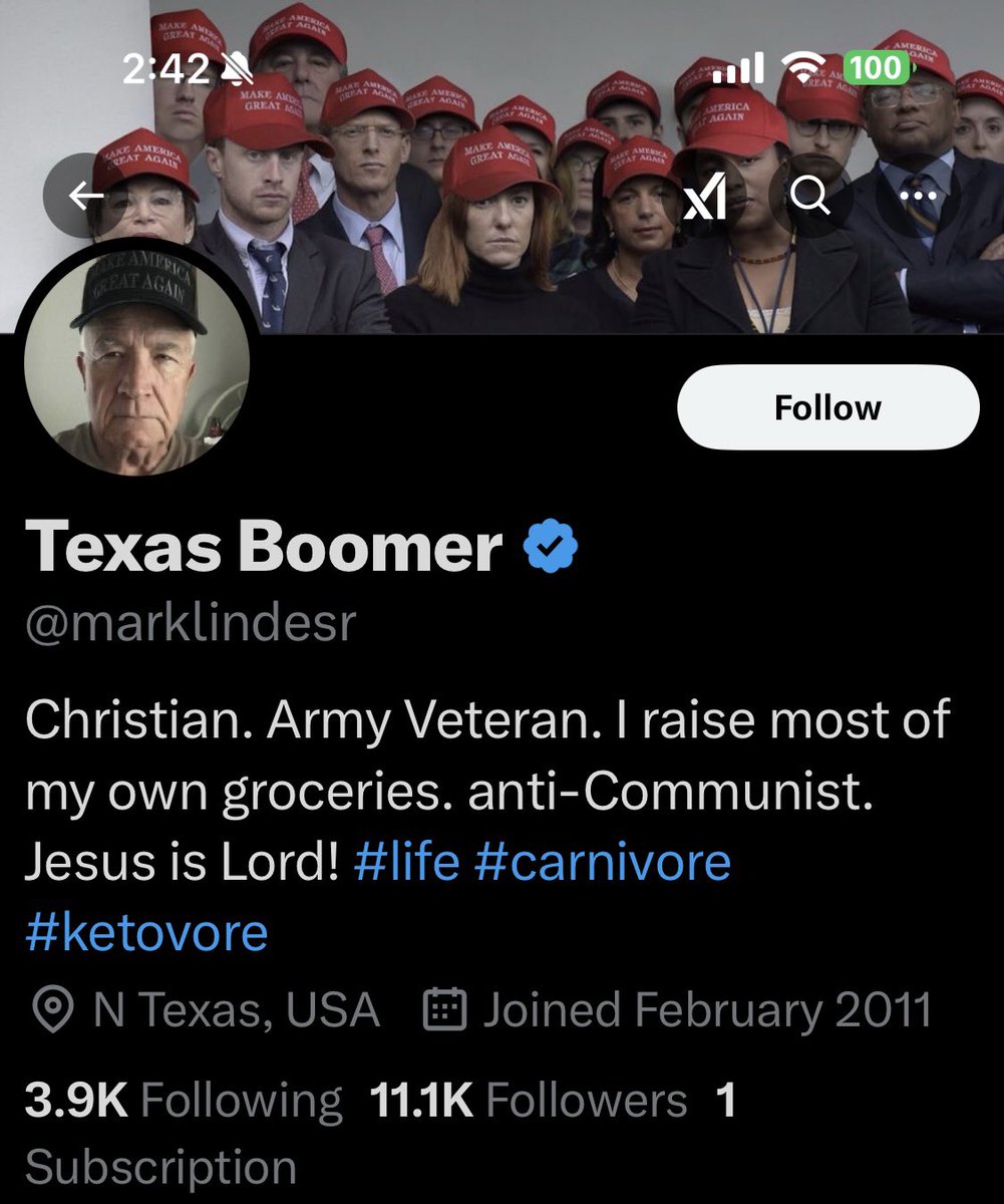 Please give <a href="/marklindesr/">Texas Boomer</a> a follow and a repost or shoutout to show our gratitude for his service.

US Army Veteran 

Thank you for your service.  We appreciate you.

*These shoutouts are unsolicited and a show of gratitude and respect and are not a request for a follow back.