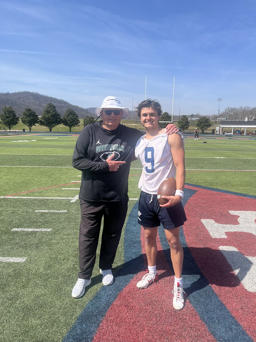 David Crawford (@coachcraw4d) on Twitter photo Greetings! It was Great to watch former <a href="/GreeneDevilsFB/">GREENEVILLE FOOTBALL</a> & current <a href="/UCPatriotFball/">UC Patriot Football</a> QB <a href="/DrewGregg423/">Drew Gregg</a> practice today! …was even Better to catch up with each other following practice! 🙏🏻😎💯🏈 Greetings! It was Great to watch former <a href="/GreeneDevilsFB/">GREENEVILLE FOOTBALL</a> & current <a href="/UCPatriotFball/">UC Patriot Football</a> QB <a href="/DrewGregg423/">Drew Gregg</a> practice today! …was even Better to catch up with each other following practice! 🙏🏻😎💯🏈