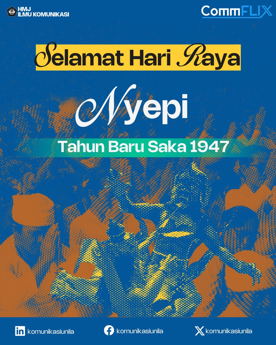 komunikasiunila's tweet image. Om Swastiastu, Commers! 😊 Selamat Hari Raya Nyepi bagi yang merayakan. Semoga momen ini membawa kedamaian, refleksi diri, dan awal yang baru yang lebih baik. Mari bersama menjaga harmoni dalam keberagaman dan saling menghormati dalam keberbedaan 🤝🏻.

#CommX #CommFLIXsolution