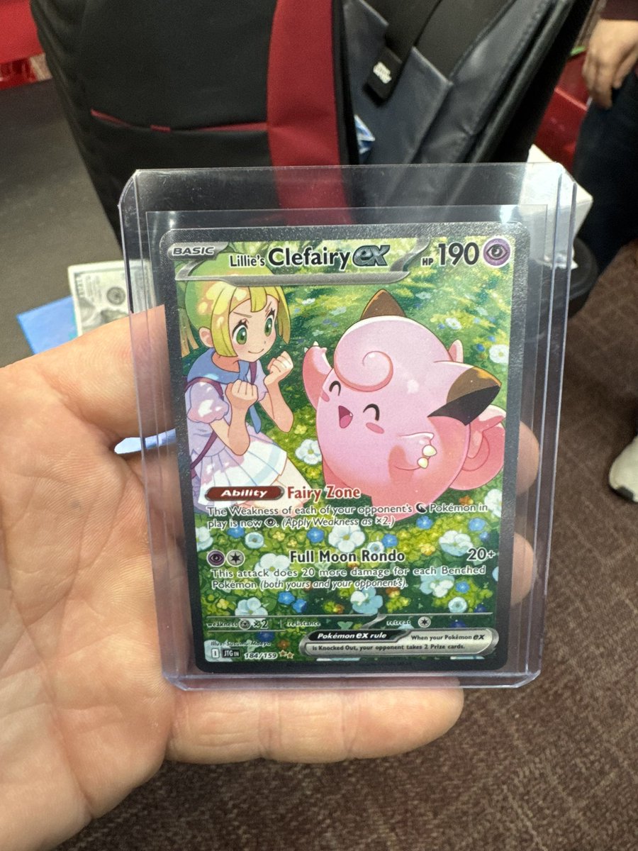 started to collect pokemon again a couple weeks ago and needed a box to store them in. traded some spare cards i had laying around for a Journey Together ETB pretty much just for the box. pulled this…. 

“free/traded for” $70 box for a ~$285 card