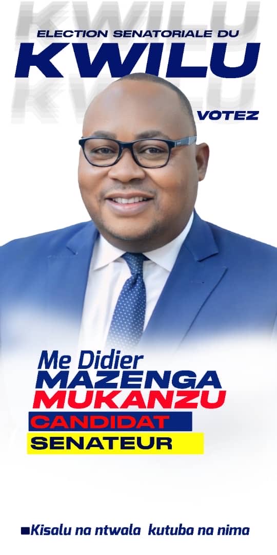 ‼️ÉLECTIONS DES SÉNATEURS‼️
 Bas Députés Provinciaux ya KWILU;#
BETU VOTEZ ⁦<a href="/Didiermazenga/">Didier Mazenga</a>⁩ Mukanzu .

Votez massivement  son excellence Me ⁦<a href="/Didiermazenga/">Didier Mazenga</a>⁩ ,SGCP du PARTI LUMUMBISTE UNIFIÉ.
L’homme qui incarne l’idéologie du patriarche Antoine Gizenga.