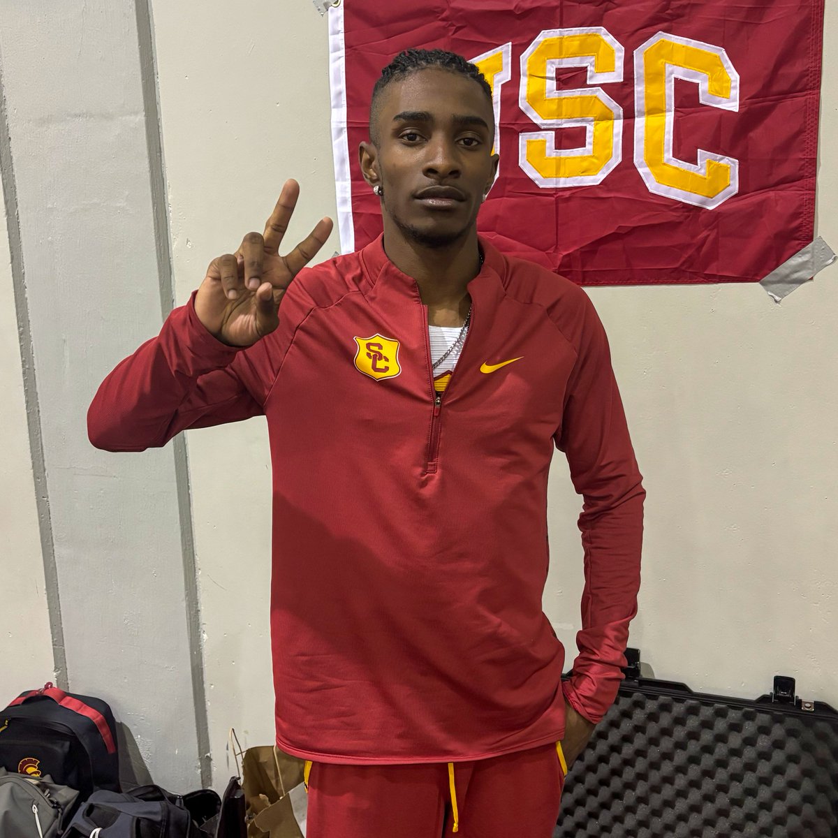 USC Track & Field / XC (@usc_track_field) on Twitter photo ๐ฅ ๐ ๐๐๐๐ ๐ฅ
Garrett Kaalund wins in 20.05 (+1.4) โ a PR, meet record, NCAA lead and No. 6 mark in USC history!
USC alum <a href="/JohnnieBlockbu1/">Johnnie Blockburger</a> placed 3rd in 20.40 (+1.7)
Freshman Jazonte Levan placed 7th in 20.91 (+3.7w) ๐ฅ ๐ ๐๐๐๐ ๐ฅ
Garrett Kaalund wins in 20.05 (+1.4) โ a PR, meet record, NCAA lead and No. 6 mark in USC history!
USC alum <a href="/JohnnieBlockbu1/">Johnnie Blockburger</a> placed 3rd in 20.40 (+1.7)
Freshman Jazonte Levan placed 7th in 20.91 (+3.7w)