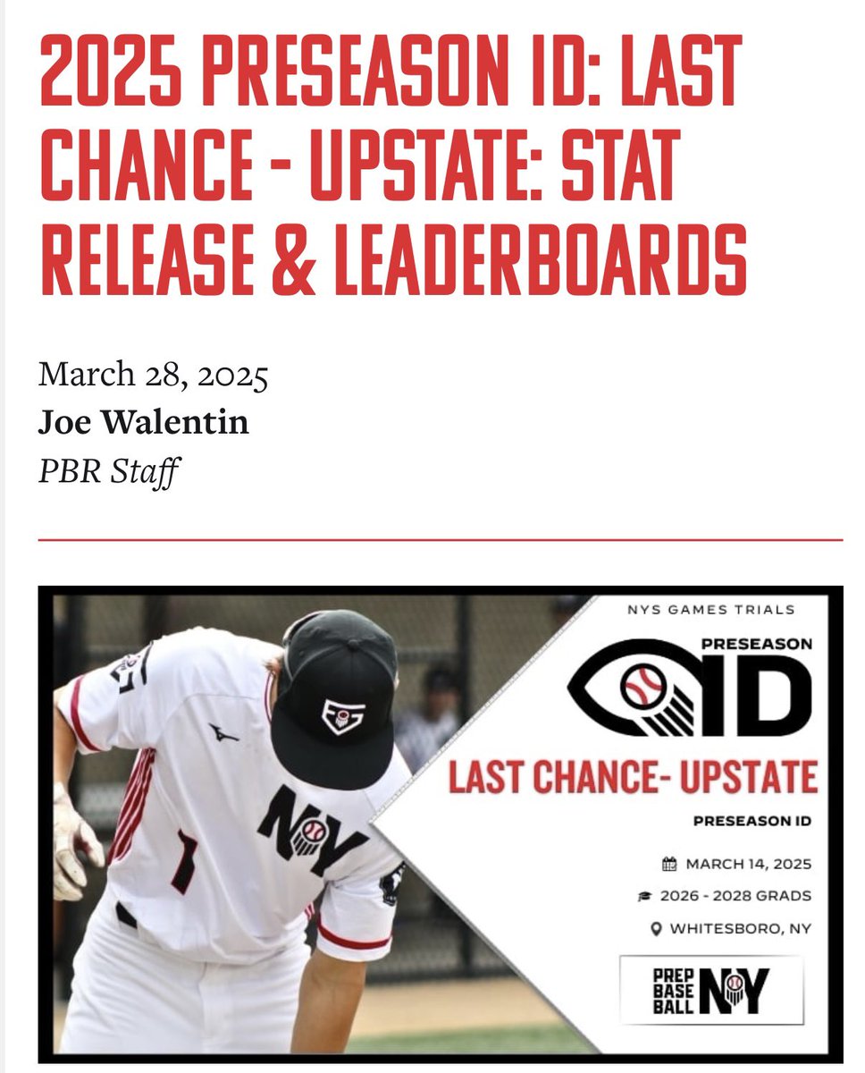 AlanLeist29's tweet photo. Thanks for the shoutout @PrepBaseballNY 
 
More work to do! 💪⚾️🇺🇸 https://t.co/OVxASLAOlK