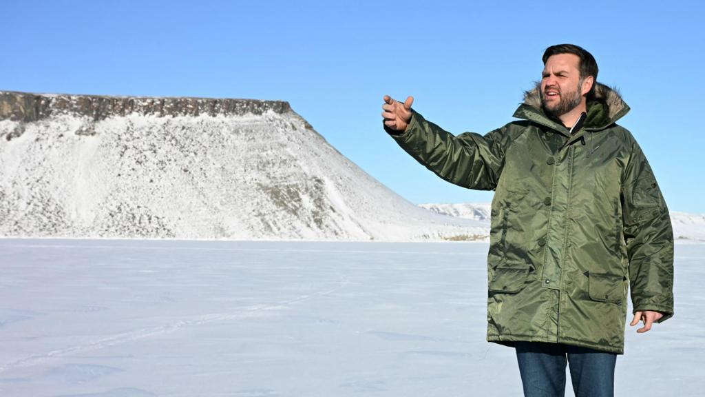 FrankenforIowa's tweet photo. Pres Putin understands Pres Trump's annexation of Greenland, while VP Vance wears his dad's jacket. https://t.co/or1StG9j1Q