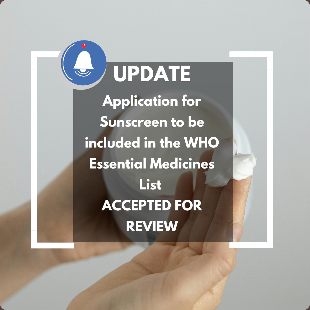 Earlier today, UN Independent Expert Muluka-Anne Miti-Drummond shared some exciting news. The application to include sunscreen on the WHO Essential Medicines List for PWAs was officially accepted for review by the 25th WHO Expert Committee! 👏

Learn more: facebook.com/photo?fbid=119…