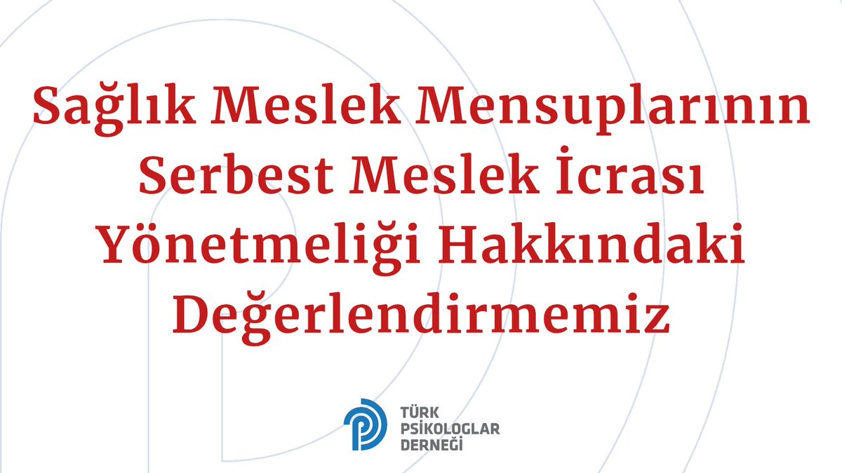 Bildiğiniz üzere, 1219 sayılı Tababet Kanunu’nda tüm sağlık meslek mensupları lisans eğitimiyle tanımlanırken, “psikolog” mesleği yüksek lisans eğitimiyle tanımlanan tek meslek grubudur. Çıkan bu yönetmelikte, eşitlik ilkesine aykırı, ülkemiz gerçekleriyle uyuşmayan ve