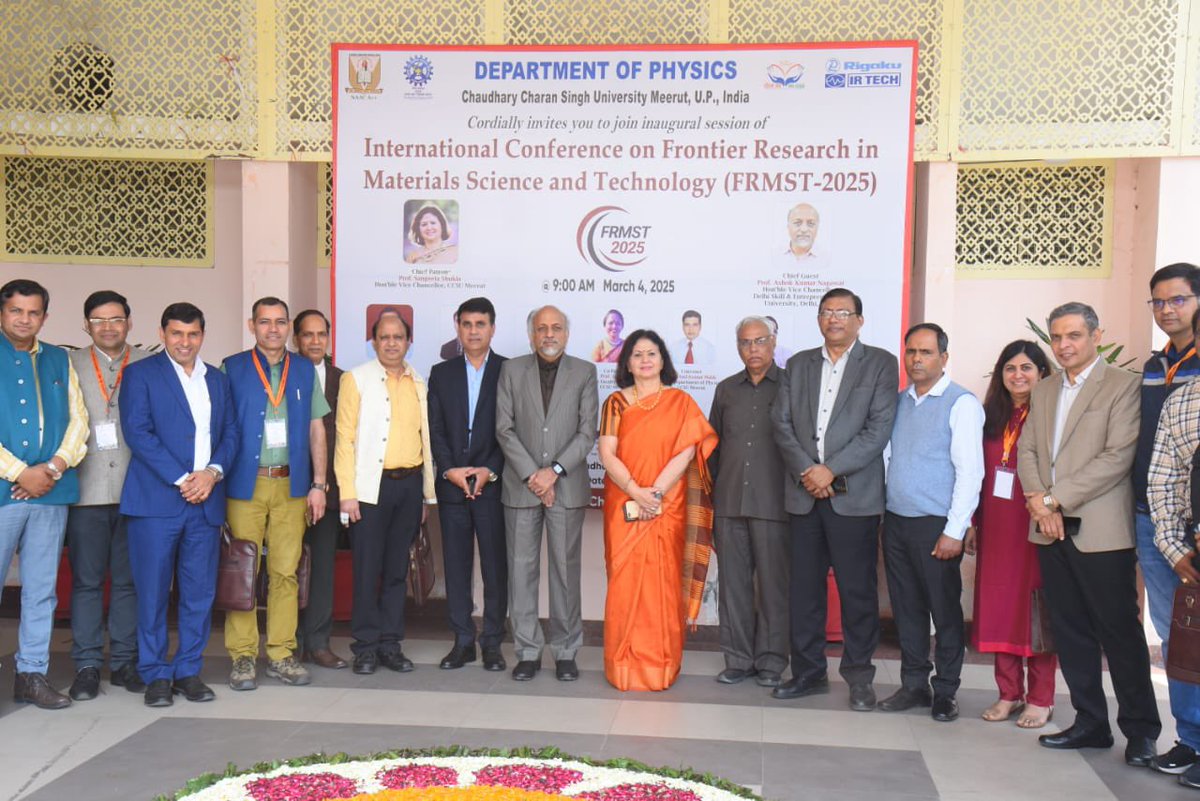 Prof. Tokeer Ahmad (@ahmadtokeer) on Twitter photo T-210: Glimpses of International Conference on Frontier Research in Materials Science & Technology (FRMST-2025) at CCSU Meerut, UP. Delivered a Keynote on "Development of Advanced Materials for Clean and Green Energy"-March 4, 2025.
<a href="/jmiu_official/">Jamia Millia Islamia (NAAC A++ Grade Central Univ)</a> <a href="/ccsuniversity1/">CCSU Meerut</a> <a href="/JNU_official_50/">Jawaharlal Nehru University (JNU)</a> T-210: Glimpses of International Conference on Frontier Research in Materials Science & Technology (FRMST-2025) at CCSU Meerut, UP. Delivered a Keynote on "Development of Advanced Materials for Clean and Green Energy"-March 4, 2025.
<a href="/jmiu_official/">Jamia Millia Islamia (NAAC A++ Grade Central Univ)</a> <a href="/ccsuniversity1/">CCSU Meerut</a> <a href="/JNU_official_50/">Jawaharlal Nehru University (JNU)</a>