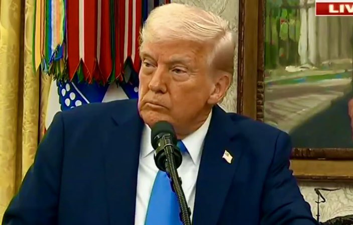 Did they discontinue Trump’s old bronzer? Because he’s looking like a jalapeño Cheeto lately.