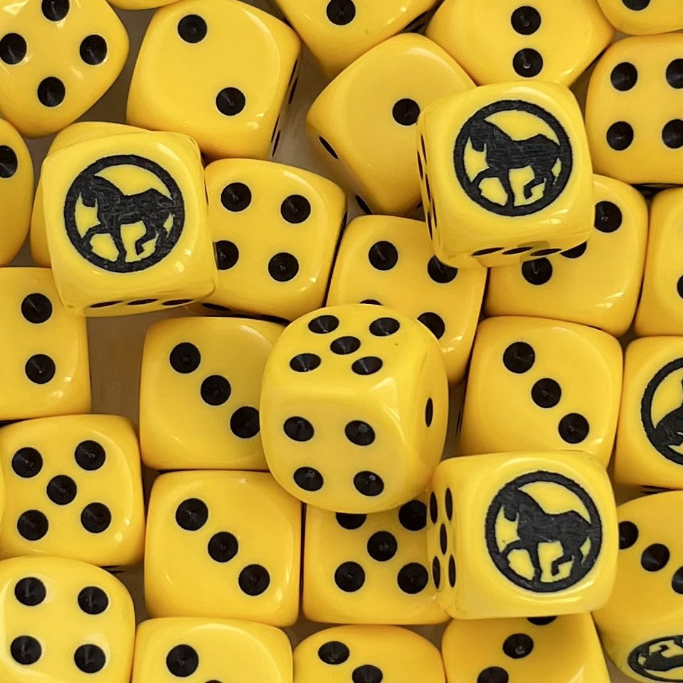 renegadehpg's tweet image. Here we have some dice with the “new” Eridani Light Horse logo (ca. 3062). These will compliment the version with the classic logo (ca. 3025) that I ordered in my first run of ELH dice.