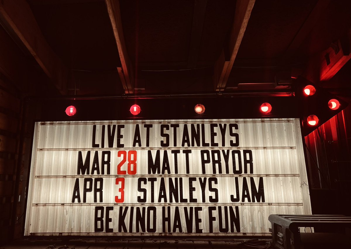 TONIGHT! 🔥🔥🔥

Matt Raker 7:15
<a href="/mattpryorsongs/">Matt Pryor</a> 8:30 

Thursday 4/3 Stanley’s Jam with Josh Brock
Friday 4/4 The Kid Icarus Project

Be kind! Have fun! Support live music! 🤘
