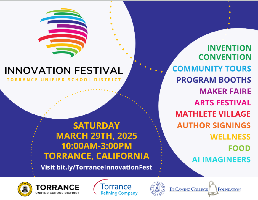Wanna throw rotten eggs at writers? Then please stay home. Everyone else, come to the Torrance USD Innovation Festival at <a href="/elcaminocollege/">El Camino College</a> tomorrow (Sat. 3/29)! Book signings, food trucks, author Q&amp;A at 12:30, food trucks, maker fair, did I mention food trucks? See you there!