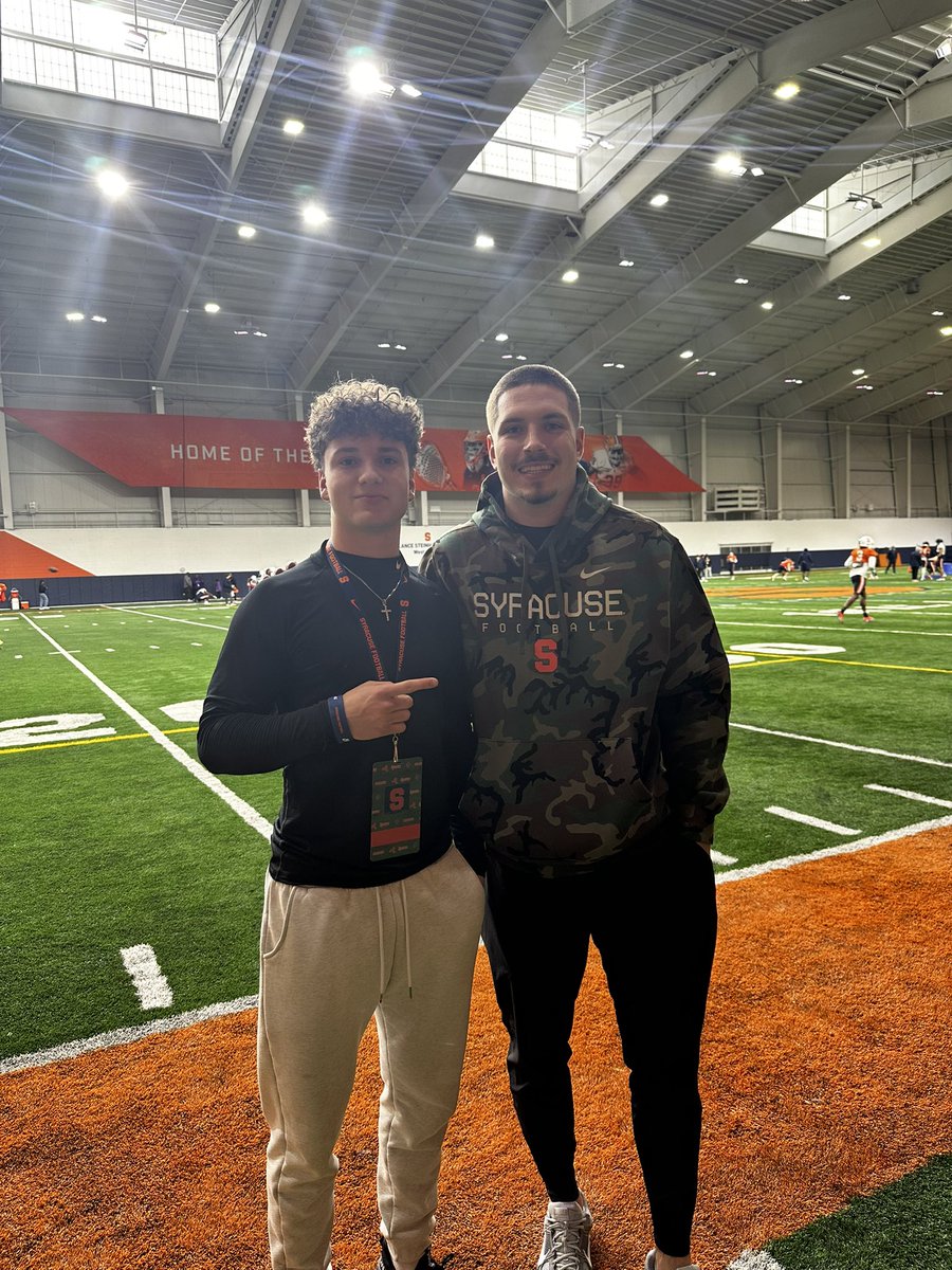 Alex “Scoot” Weaver (@alex_weaver5) on Twitter photo Had an amazing visit today at Syracuse! Thank you so much <a href="/allpraisesdue7/">Stack Williams</a> <a href="/CoachNixon_Cuse/">Jeff Nixon</a> <a href="/FranBrownCuse/">Fran Brown</a> <a href="/CoachNunz/">Nunzio Campanile</a> <a href="/CuseFootball/">Syracuse Football</a> <a href="/justinbarron22/">Justin Barron🎱</a> <a href="/Coach_2CAP/">Tommy Caporale</a>
Can’t wait to be down in June for the prospect camp!
<a href="/Coach_BenMartin/">Ben Martin</a> <a href="/KENTct_FB/">Kent Football</a> <a href="/PRZNewEngland/">Prep Redzone New England</a> <a href="/ScoutingNE/">Coach Silva</a> Had an amazing visit today at Syracuse! Thank you so much <a href="/allpraisesdue7/">Stack Williams</a> <a href="/CoachNixon_Cuse/">Jeff Nixon</a> <a href="/FranBrownCuse/">Fran Brown</a> <a href="/CoachNunz/">Nunzio Campanile</a> <a href="/CuseFootball/">Syracuse Football</a> <a href="/justinbarron22/">Justin Barron🎱</a> <a href="/Coach_2CAP/">Tommy Caporale</a>
Can’t wait to be down in June for the prospect camp!
<a href="/Coach_BenMartin/">Ben Martin</a> <a href="/KENTct_FB/">Kent Football</a> <a href="/PRZNewEngland/">Prep Redzone New England</a> <a href="/ScoutingNE/">Coach Silva</a>