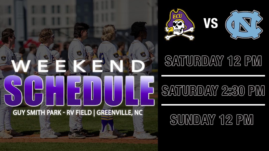 The Pirates take on UNC at home in a big conference series. 🏴‍☠️🏴‍☠️🏴‍☠️