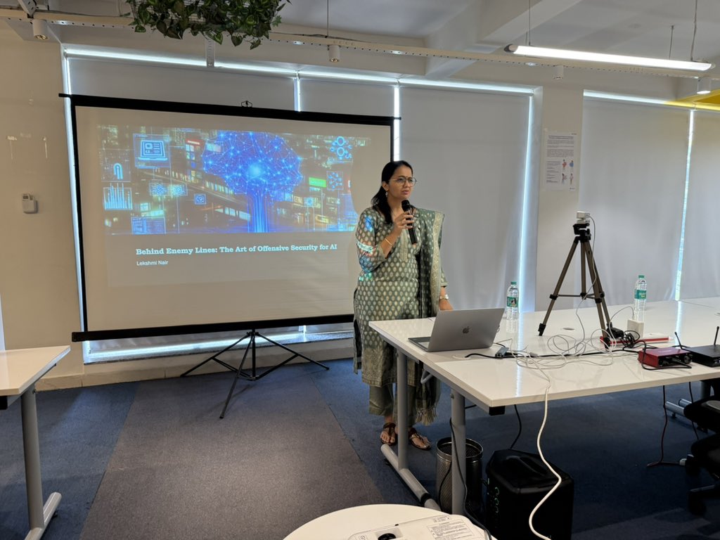 We have started <a href="/infosecgirls/">InfosecGirls</a> meet with Lekshmi Nair around #offensivesecurity in #AI <a href="/infosecgirls/">InfosecGirls</a> @infosecdiversty