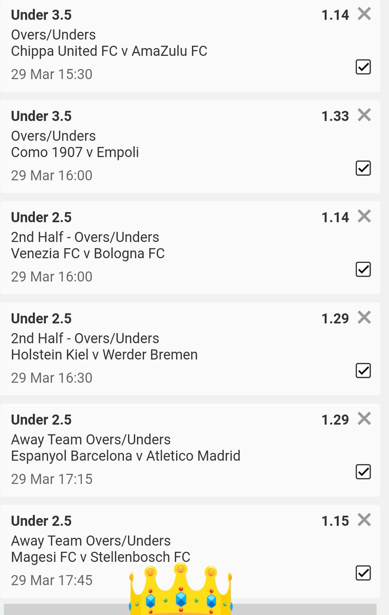 Lonewolf12309's tweet photo. The secrecy ⚽⚽⚽

Unders (D5) 
#soccer ⚽⚽⚽
Small odds but profit everyday 🤝
Betting is a skill 👲

Stake
R1k×3=R3k

#Paripesa 
#betway
#Saleng
#Sundowns
#Thailand
#AshleyAshley
#mangwabe
#DSTV 

Odds 3
Code U1D2177C4

Bet responsibly🚨

https://t.co/DFbYYz67IW https://t.co/mcW0QPhpR4