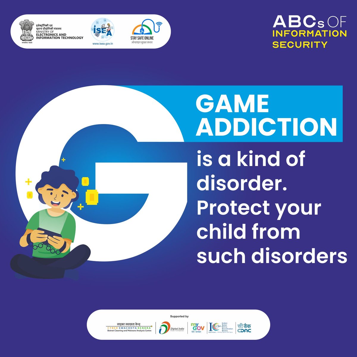 SSOIndia's tweet image. 🎮 Too much gaming? Limit screen time! ⏳🔍
#GameAddiction #DigitalWellness #ScreenTime #ParentalControl #StaySafeOnline #GamingAwareness #CyberSafety #TechBalance #MindfulGaming #OnlineSafety #InternetWellness #GamingDisorder #ProtectYourChild #DigitalHealth #SafeGaming #ISEA…