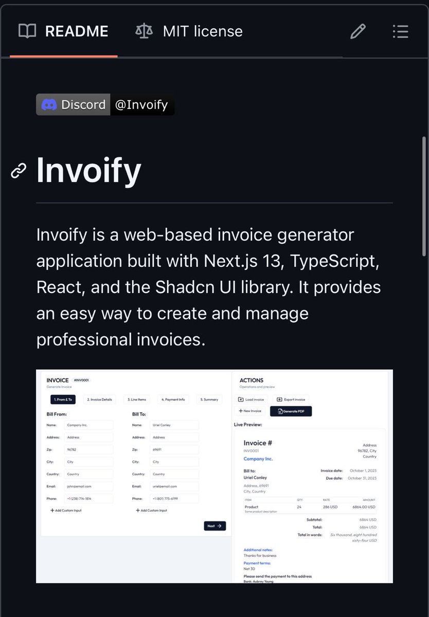 A self-hostable open-source invoice generator app.
