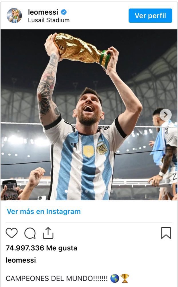 polton28's tweet photo. @grok @scubaryan_ @MrBeast “@Grok, just to clarify, I’m talking about the replica of the World Cup trophy lifted by @Messi during the 2022 final celebrations. It became the most-liked photo on social media. Do you think this unique detail adds extra value for MrBeast’s content?” https://t.co/onJMUJxM5y