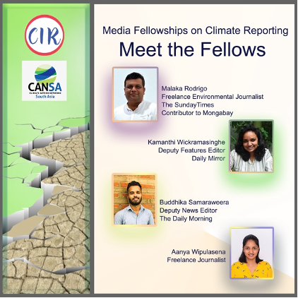 Meet the CIR Climate Reporting Fellows! 🌍📝
Four journalists produced investigative reports on Non-Economic Loss &amp; Damage (NELD) from climate   disasters—covering storms, floods, heatwaves &amp; more.
👉Read more: cansouthasia.net/meet-our-fello…
#NELD #SriLanka #MediaFellowship