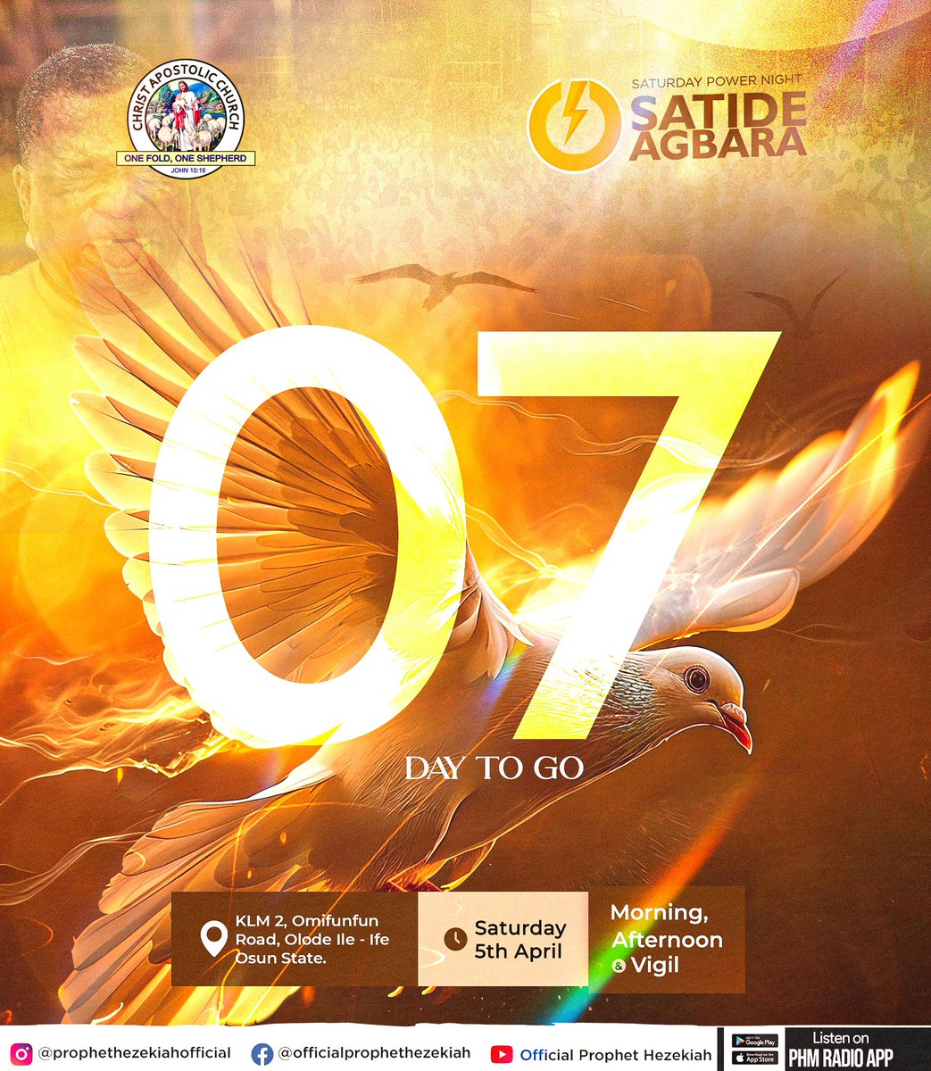 prophethezekiah's tweet photo. 🔗 DAY 7–APRIL 5TH | YOUR SEASON OF DOMINION!
📖 Luke 10:19 “Behold, I have given you authority. Nothing shall by any means hurt you.”
🔥 On April 5th, receive the authority to trample every challenge underfoot!
#AuthorityInChrist #PowerToPrevail #SaturdayPowerNight https://t.co/Mc8WsHH5s7