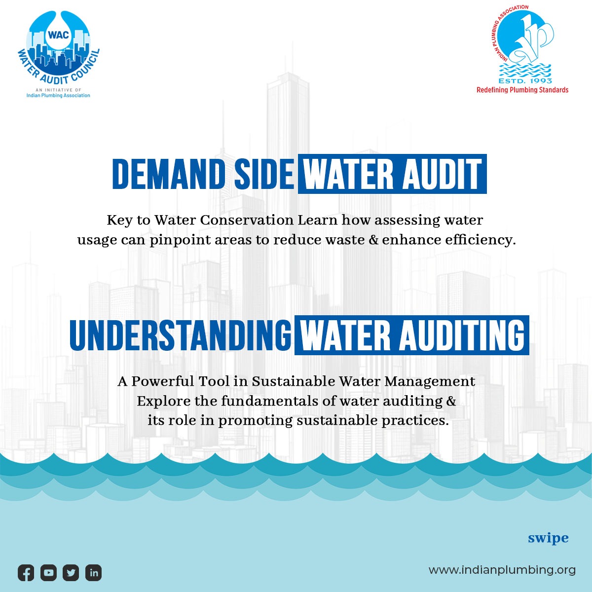 OfficialIPA's tweet photo. Dive into Water Sustainability with Water Audit Council!
#WaterAudit #SaveWater #WaterSustainability #NetZeroWater #WaterEfficiency #ConserveWater #SustainableLiving #WaterMatters #ReduceWaterWaste #EcoFriendly #SmartWaterManagement #ClimateAction #GreenFuture #EveryDropCounts https://t.co/fKYw2Rh7zT