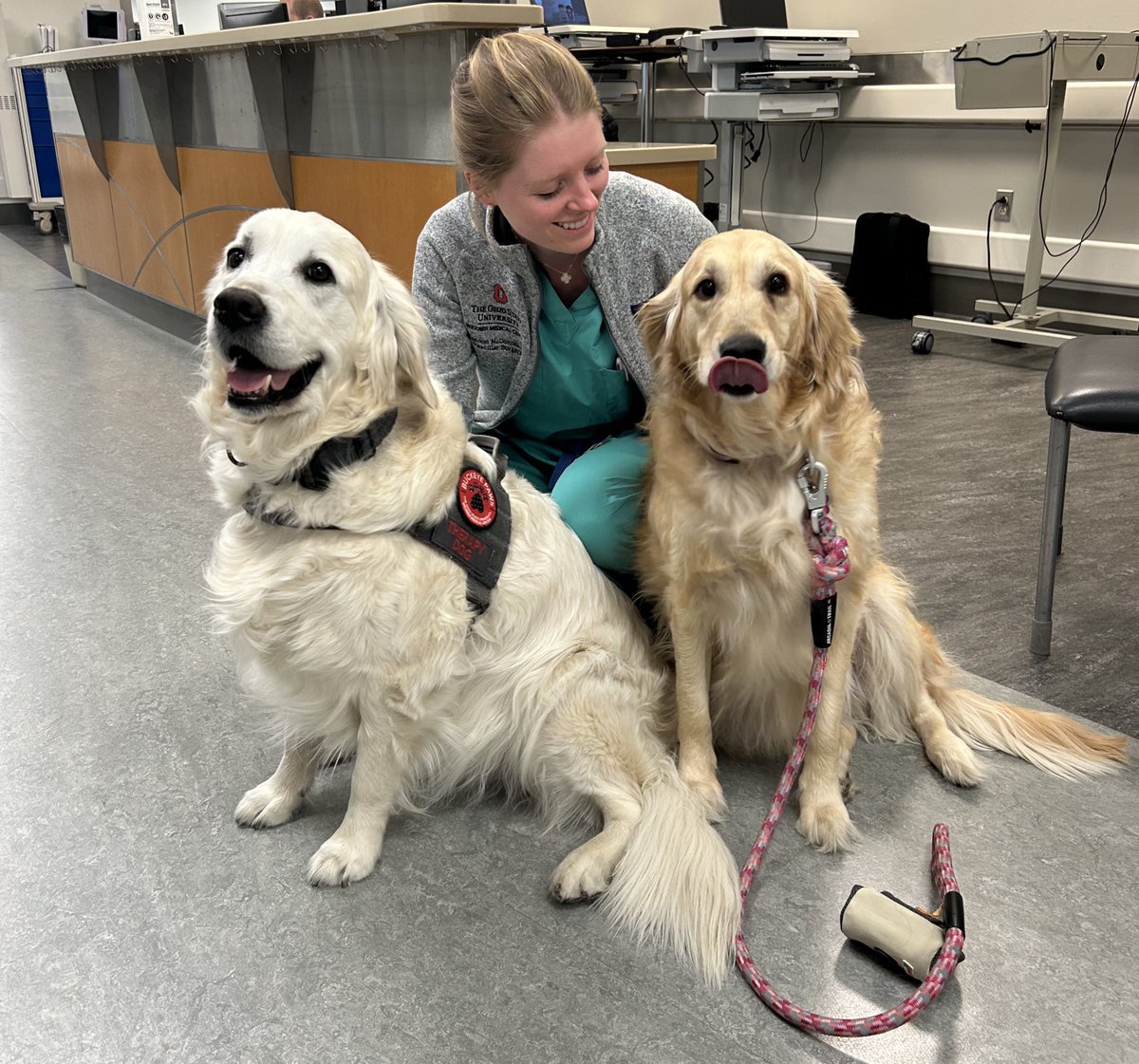 Days in the ICU made better with visits from buckeye paws!